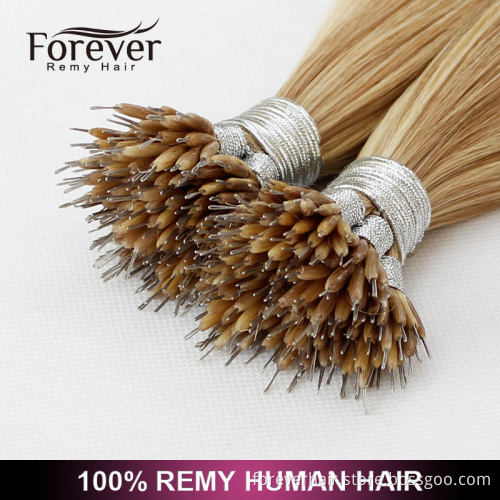 2016 Forever new trendy professional christmas hair extension wholesale premium 100 human remy piano nano ring hair extensions